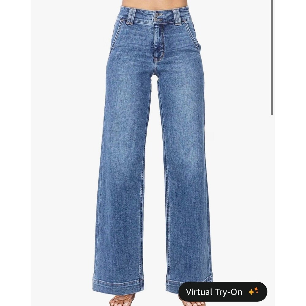 Wide Leg Jeans Size 14 Womens